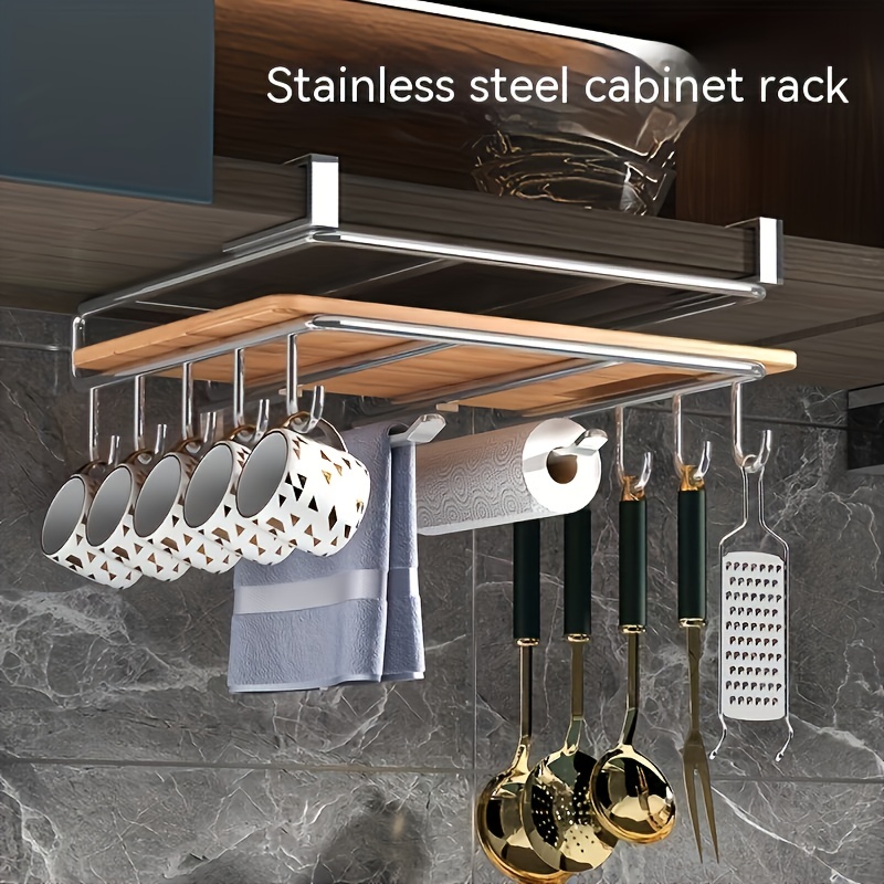 Stainless Steel Kitchen Storage Rack Free Punching Chopping - Temu