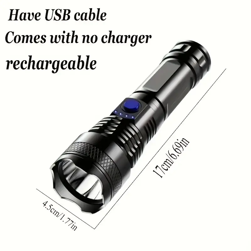 Lampe De Poche Rechargeable USB Super Lumineuse – Parfaite - Temu France