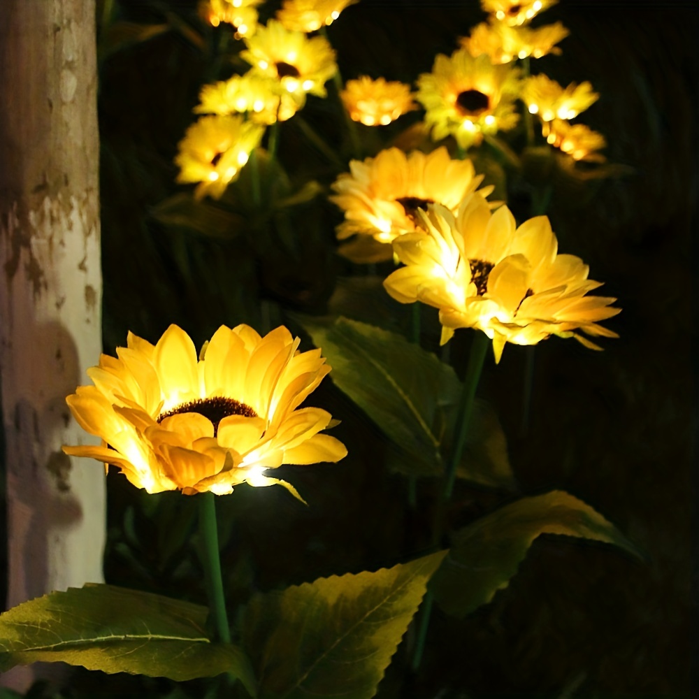 Dekorative Blumen Solar Sonnenblumen Außerhalb Des Garten Rasen Licht LED  Wasserdichter Weg Für Patio Yard Hochzeits Feiertags Dekoration Du 14,45 €