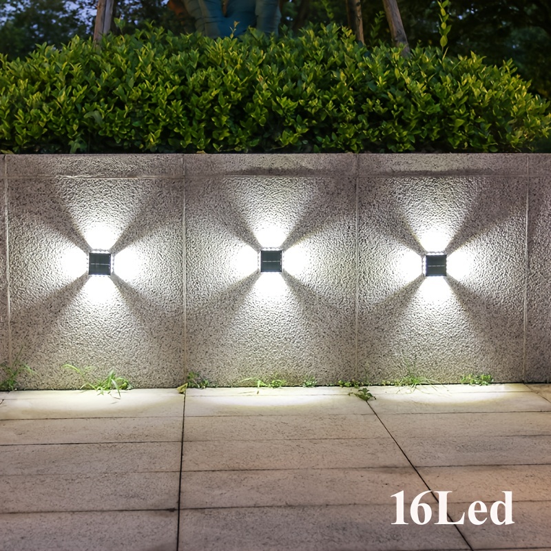 Acheter 16LED lampe murale solaire lumière LED solaire extérieure étanche  haut et bas éclairage lumineux lumière chaude balcon cour jardin décoration  lumière
