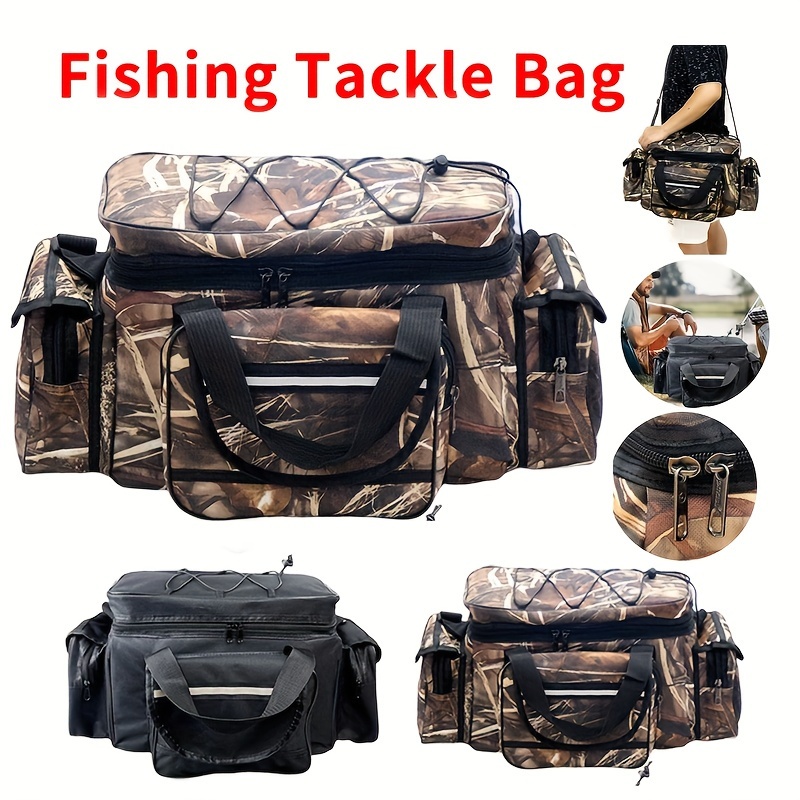 Outdoor Large Capacity Waterproof Fishing Tackle Storage Bag - Temu Canada