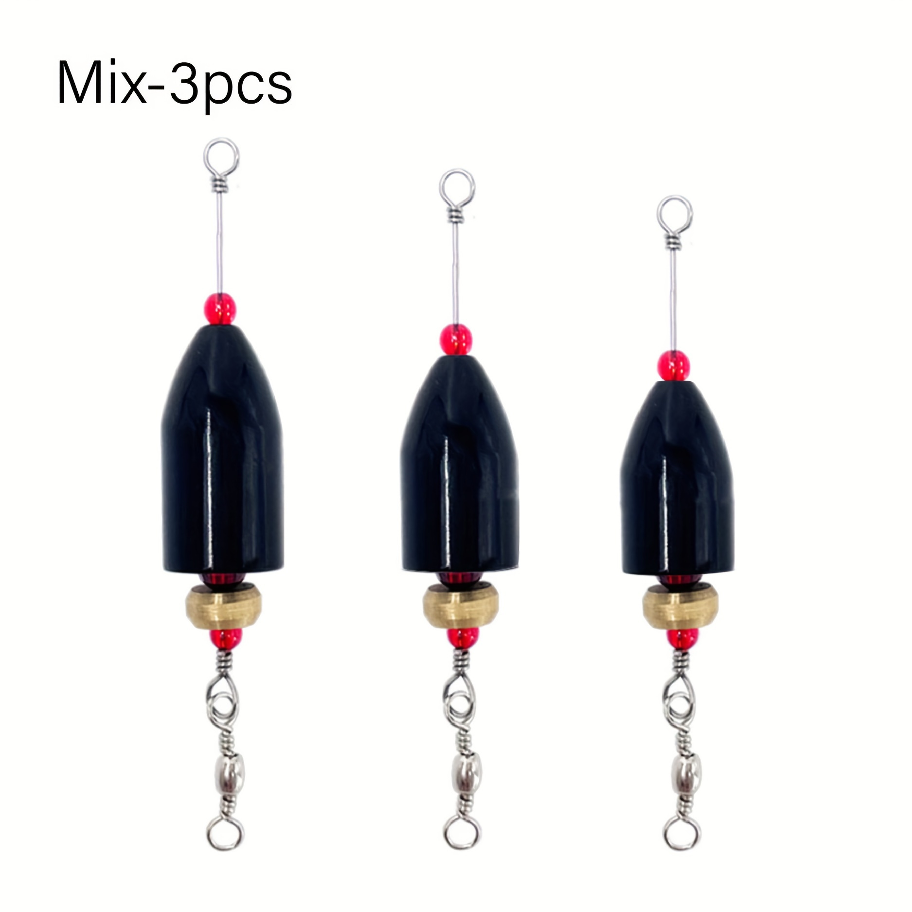 Carolina Fishing Rigs CRR Carolina Ready Rig,6pcs Brass Pre Rigged Carolina  Rig with Weight Beads Barrel Swivels for Bass Saltwater Freshwater 