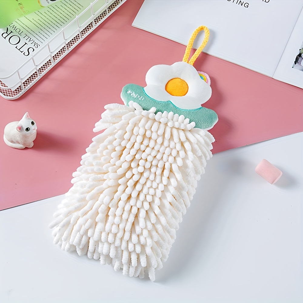 Cute Chenille Hanging Towel For Wiping Hands Household Soft - Temu
