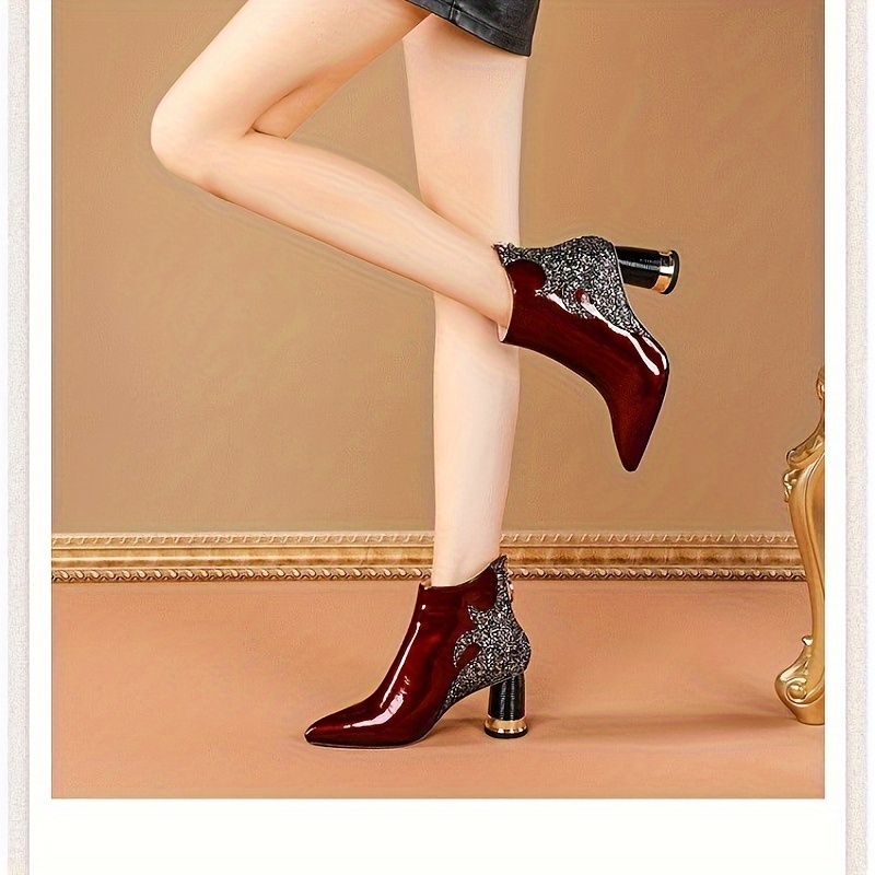 Short hotsell burgundy heels