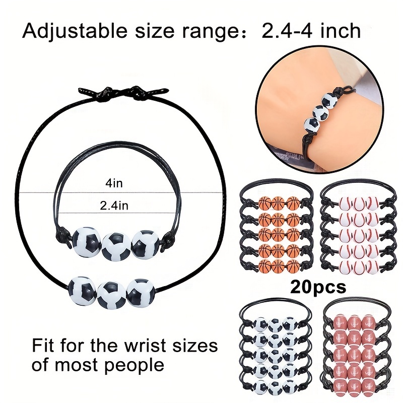 Basketball Decor Leather Braided Bracelet Men's Accessory