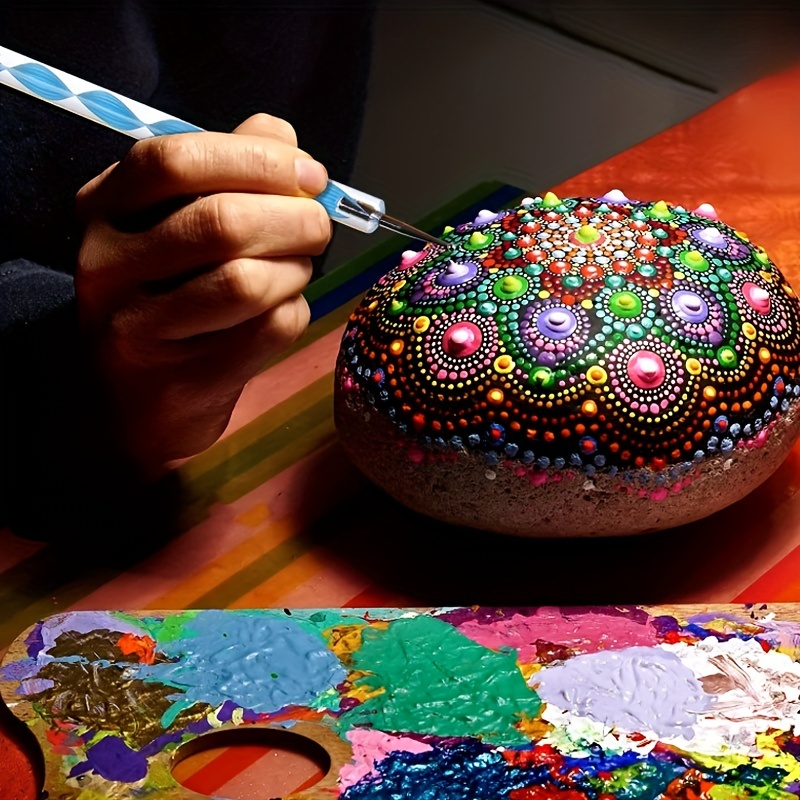 Mandala Tool Rock Painting Diy Doodle Acrylic Paint Dot Pen - Temu