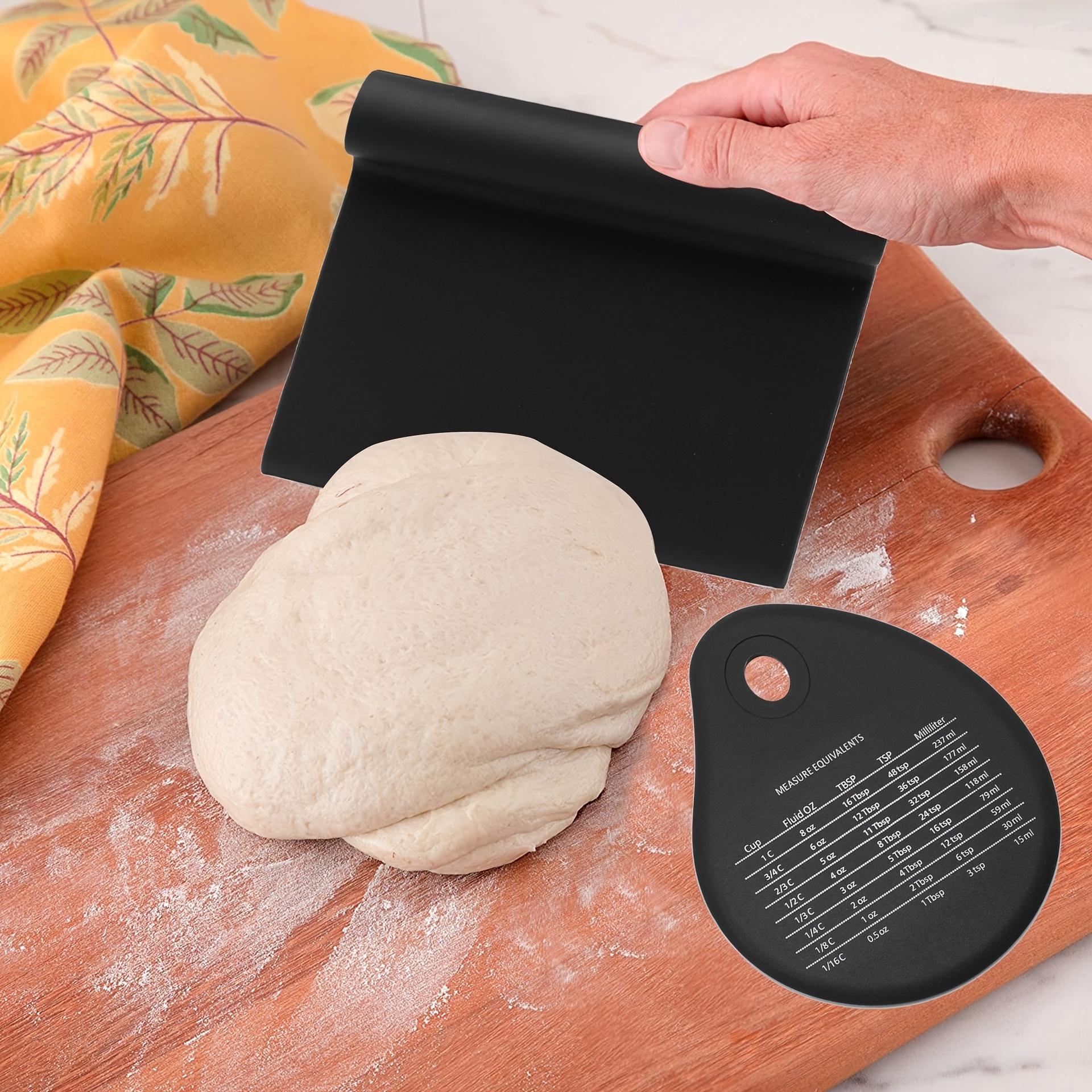 Silicone Dough Scraper, Dough Cutter With Measurements, Pastry Chopper,  Baking Tools, Kitchen Gadgets, Kitchen Accessories - Temu