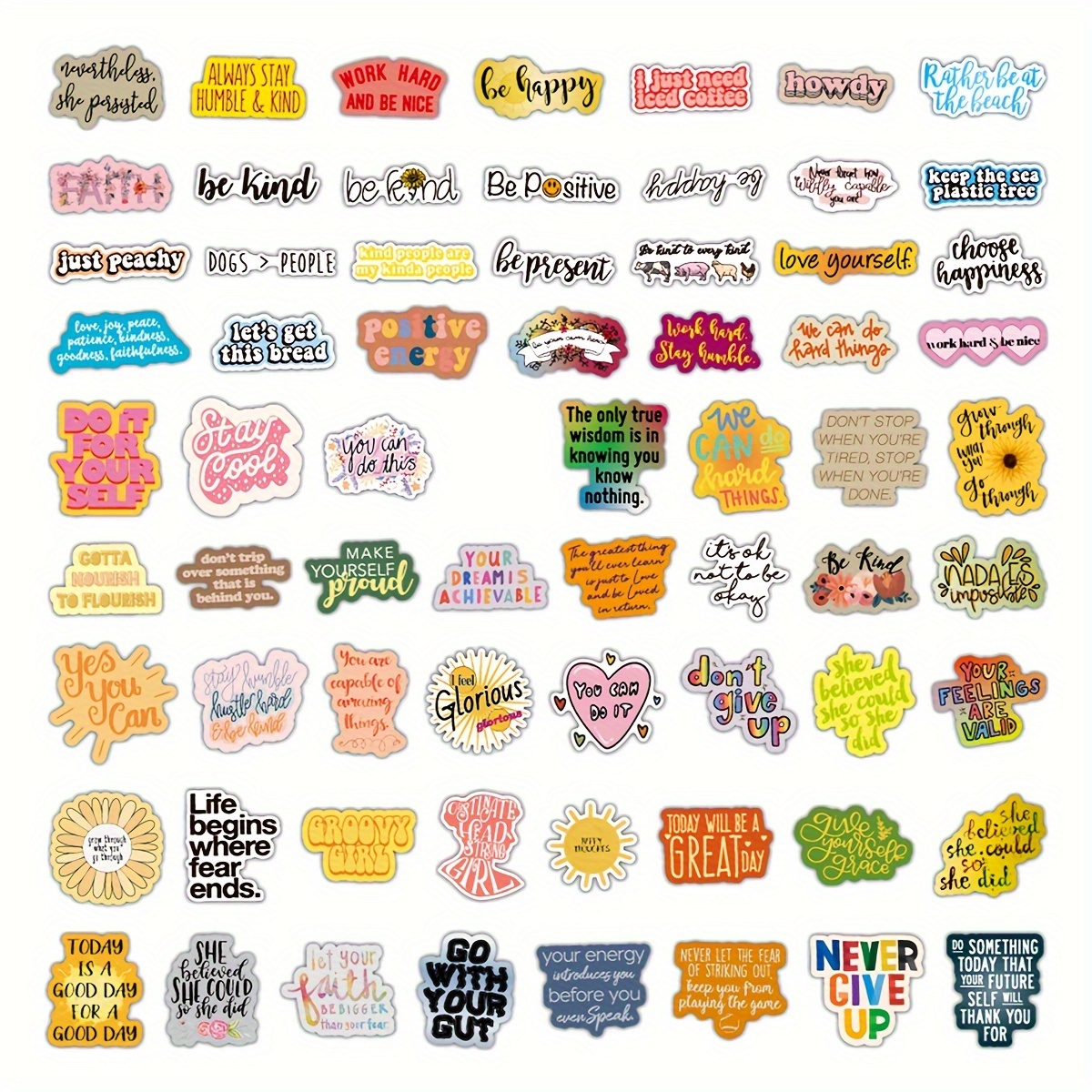 200Pcs Inspirational Stickers,Vinyl Waterproof Stickers for Laptop