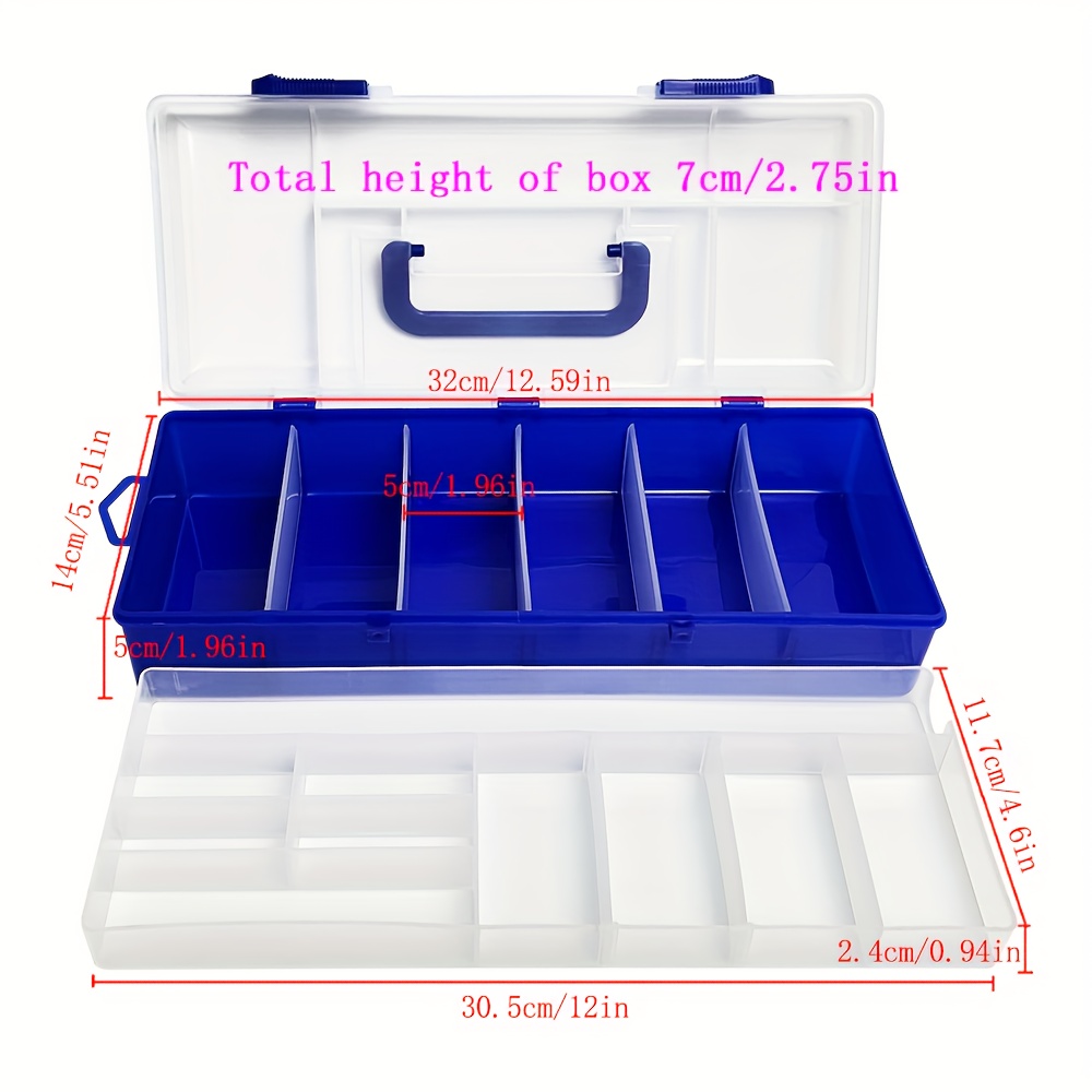 Blue Multi grid Storage Box Parts Box Tool Box Plastic - Temu Canada