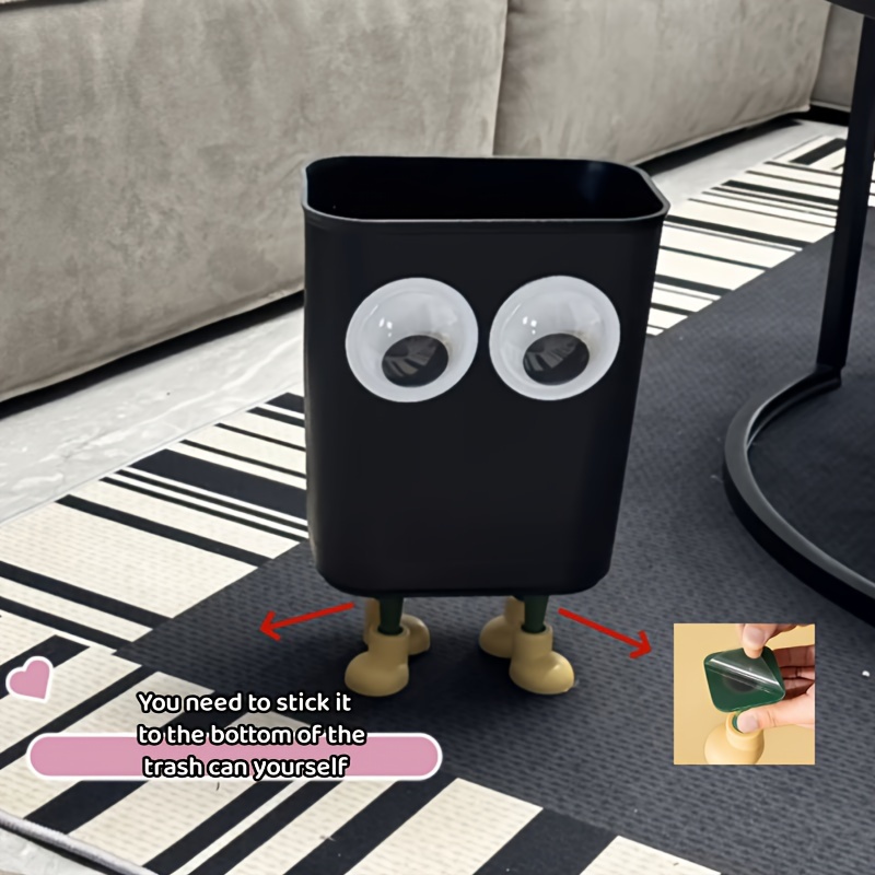 Big Eyed Cute Garbage Bin Kitchen Cartoon Creative Trash Can - Temu