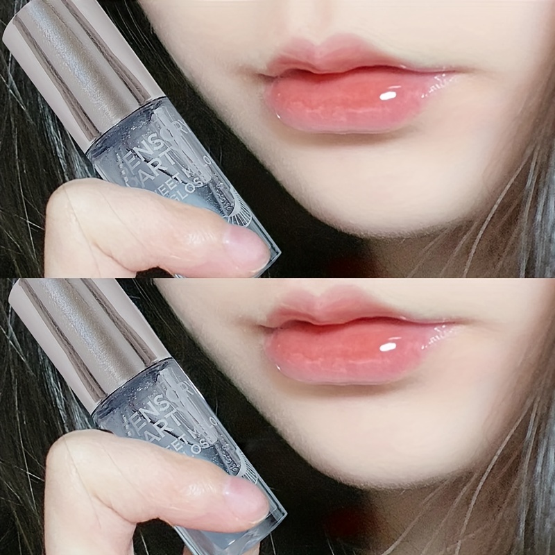 Strawberry Flavored Watery Crystal Clear Jelly Lip Oil Lip Gloss Fruity  Flavor Moisturizing And Diluting Lip Lines Jelly Lipstick Pouty Lip Lip  Gloss