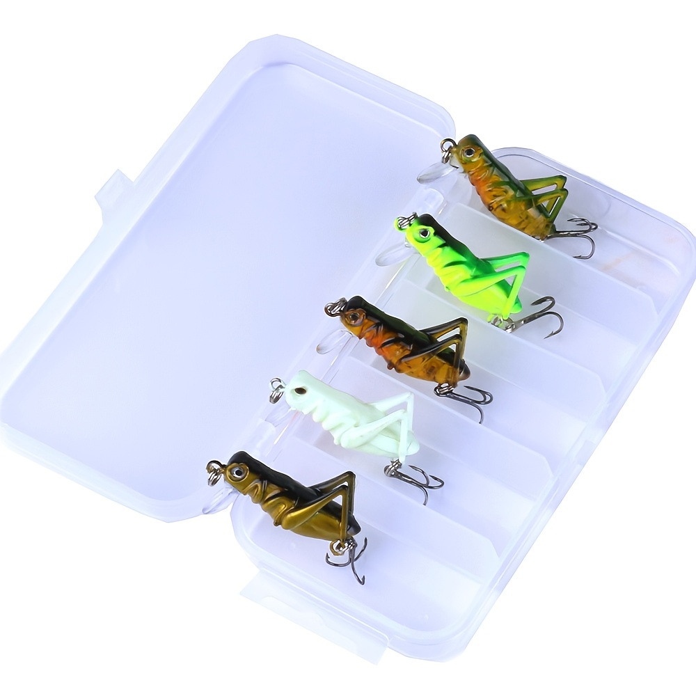 Hengjia 5pcs 3.5cm 3g Cricket Lure with Box Insect Bait Fishing