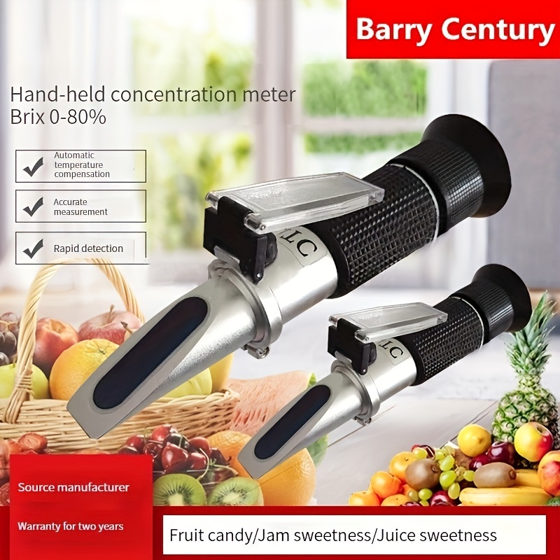 Digital Brix Refractometer, 0‑80% Brix Meter Refractometer Digital Handheld  Refractometer Spirit Fruit Wine Concentration Meter Tester