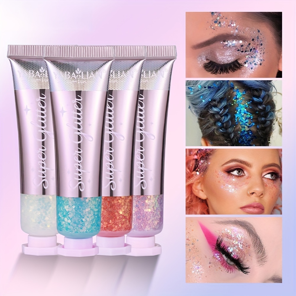 Body Glitter Gel, Cosmetic Grade Long-lasting Glitter For Face, Body, And  Hair, Safe And Easy To Use, Perfect For Festivals And Parties