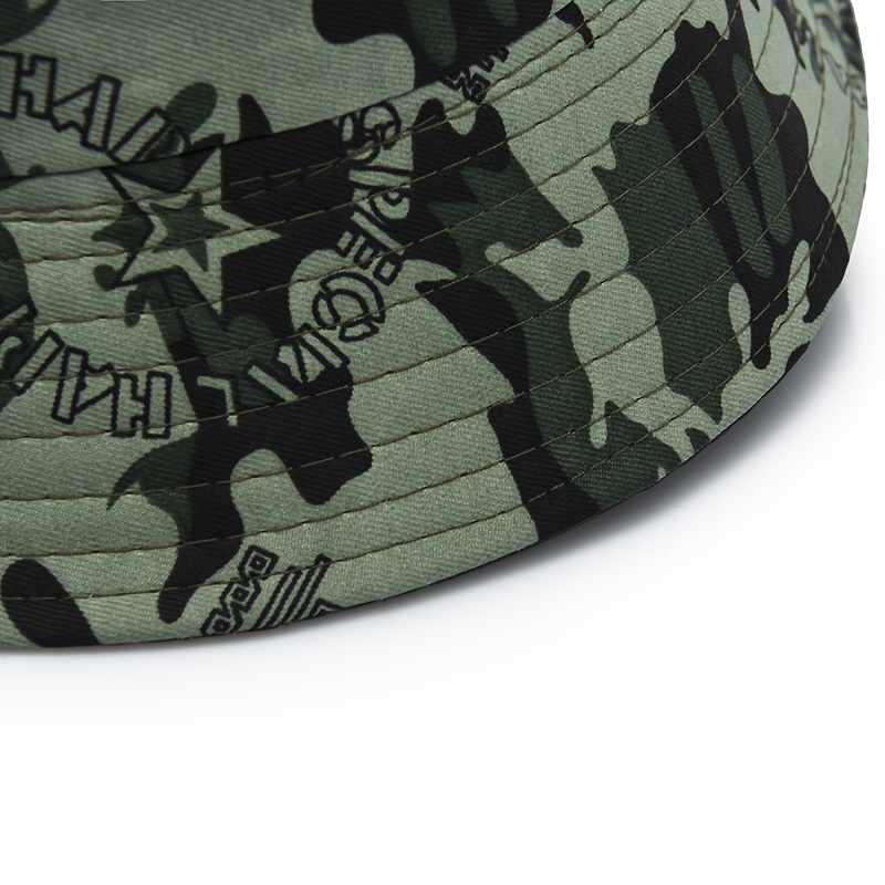 adviicd Bucket Hat With Name Men Mountaineering Fishing Camouflage