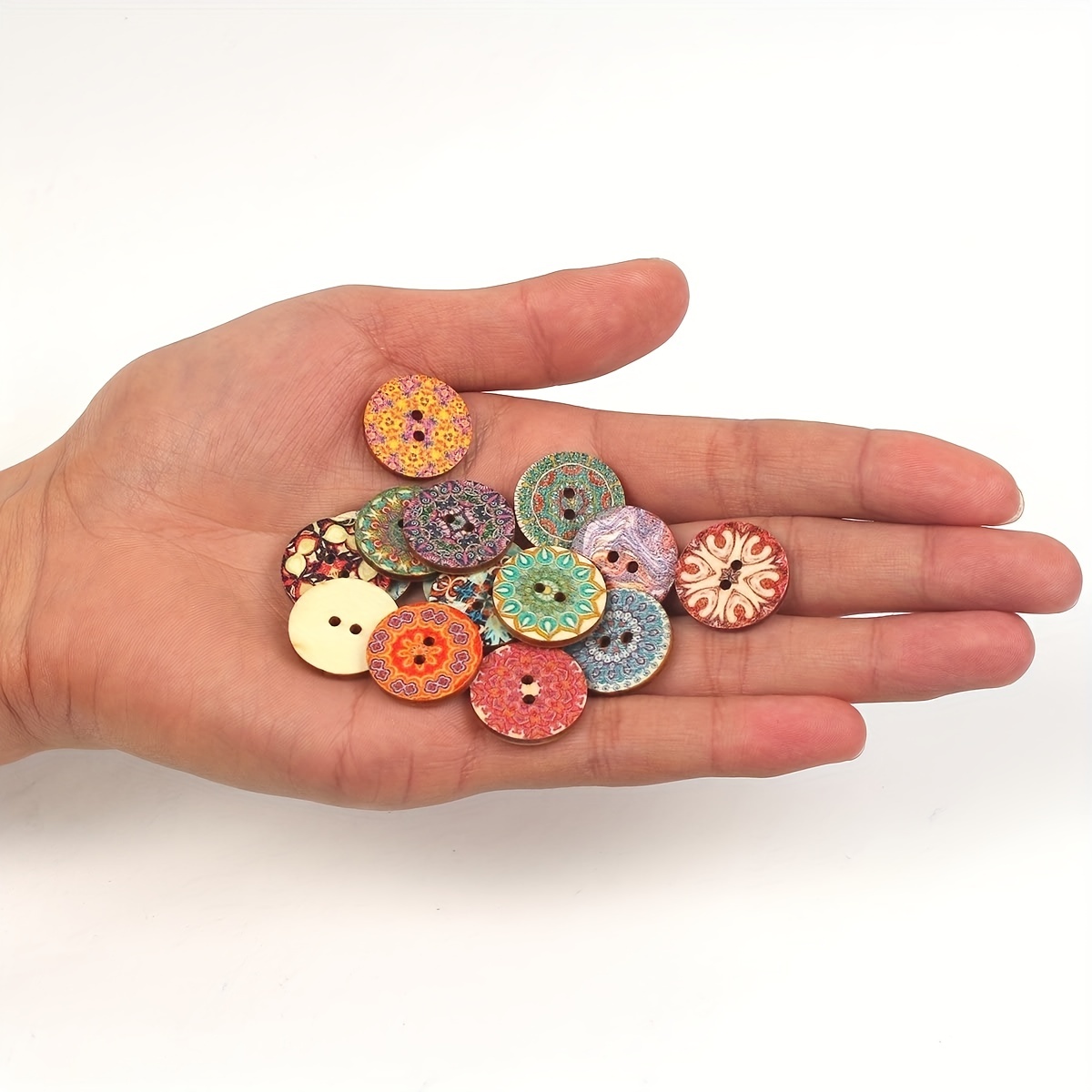 Boho Wooden Buttons  Wooden button, Button crafts, Knitting