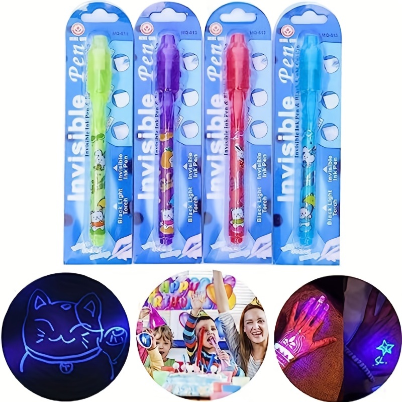 Invisible Ink Pen,spy Pen Invisible Disappearing Ink Pen With Uv