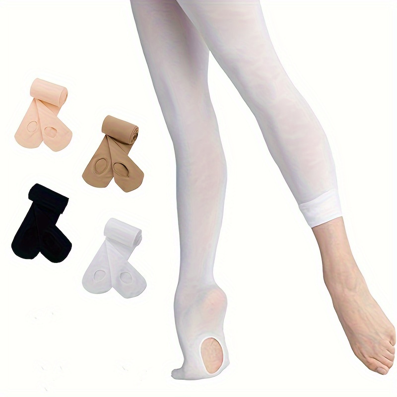 Professional Solid Color Ballet Ponyhose Comfortable Slim - Temu