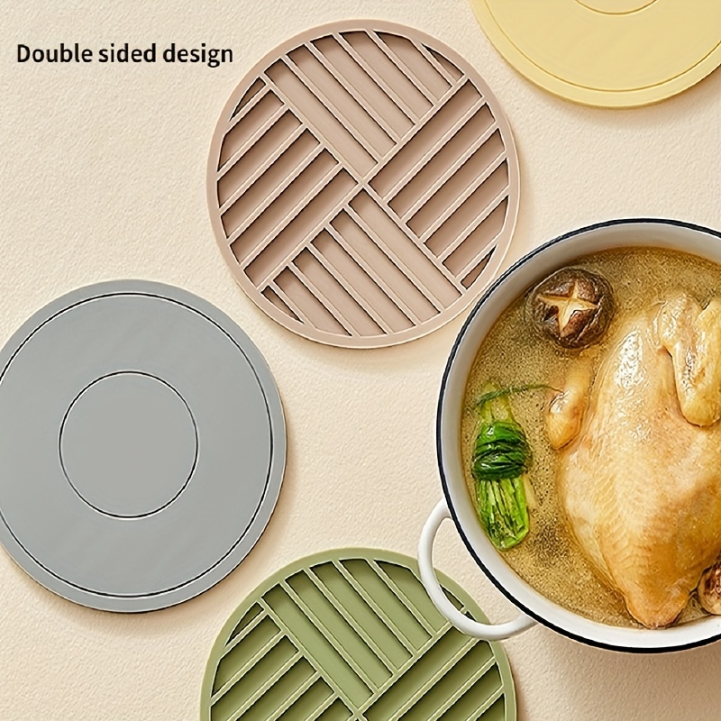 1pc Silicone Heat Insulation Mat, Bowl & Pan & Table Protector, Cupholder,  High Heat Resistant