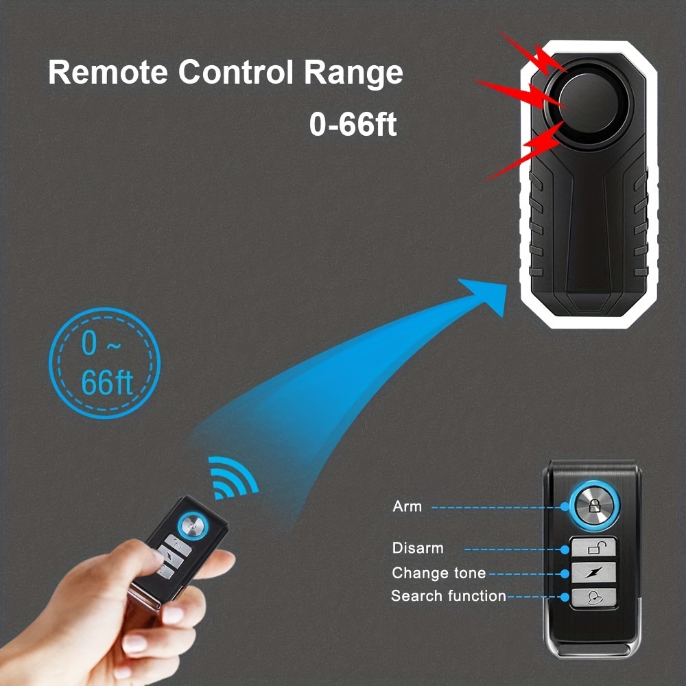 Generic PADONOW Wireless Remote Bike Alarm: 115dB Super Loud