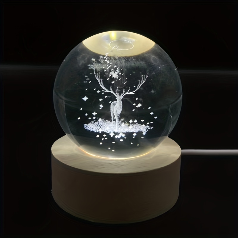 1 Boule De Verre En Cristal, Décoration Créative De Chambre À Coucher, Boule  De Cristal, Ornements
