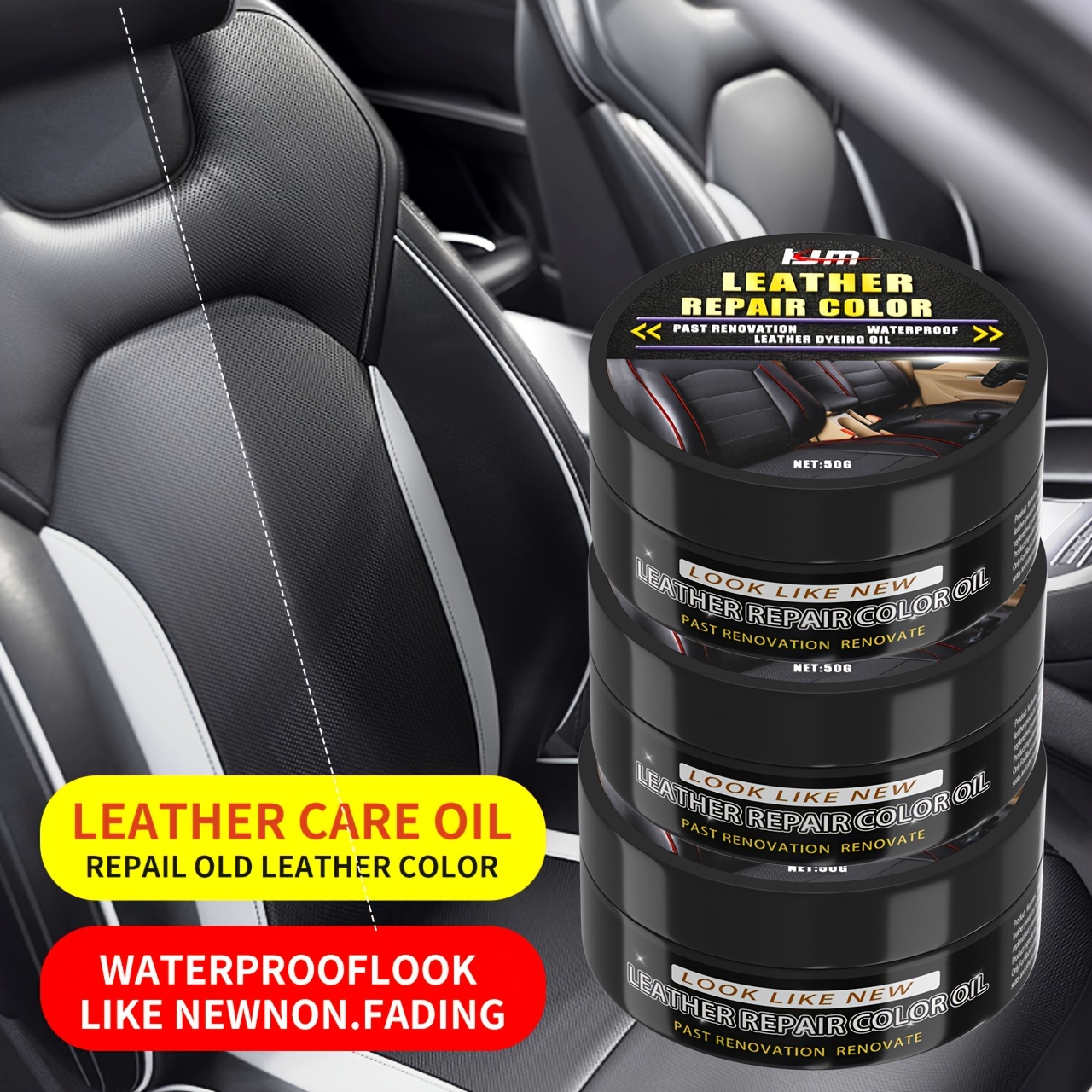 1pc Black Leather Repair Paste For Scratch, Crack Repair Of Leather  Clothing, Car Seat Covers