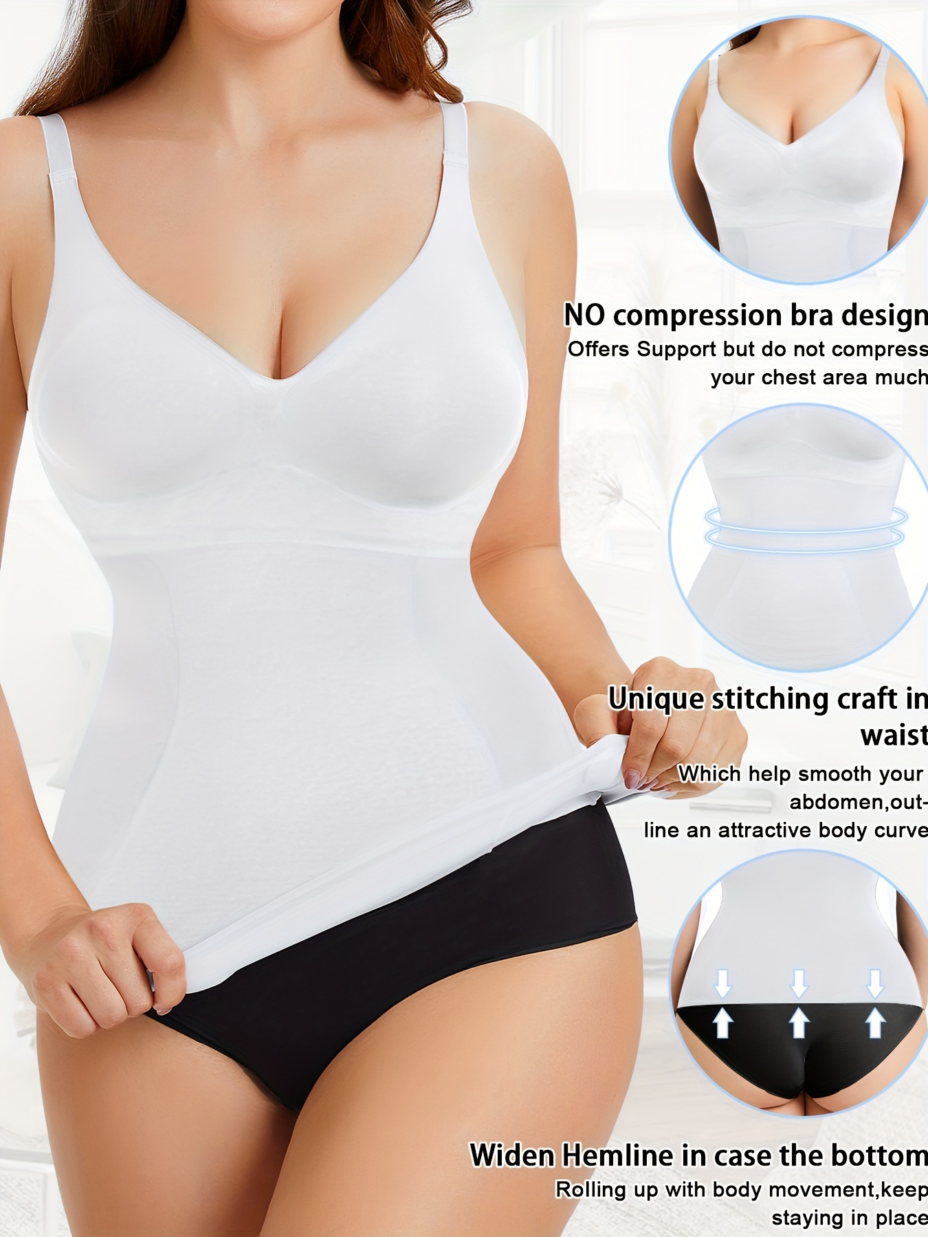 Camisetas moldeadoras de cintura para mujer, ropa interior adelgazante,  camisolas de compresión sin costuras, Control de barriga - AliExpress