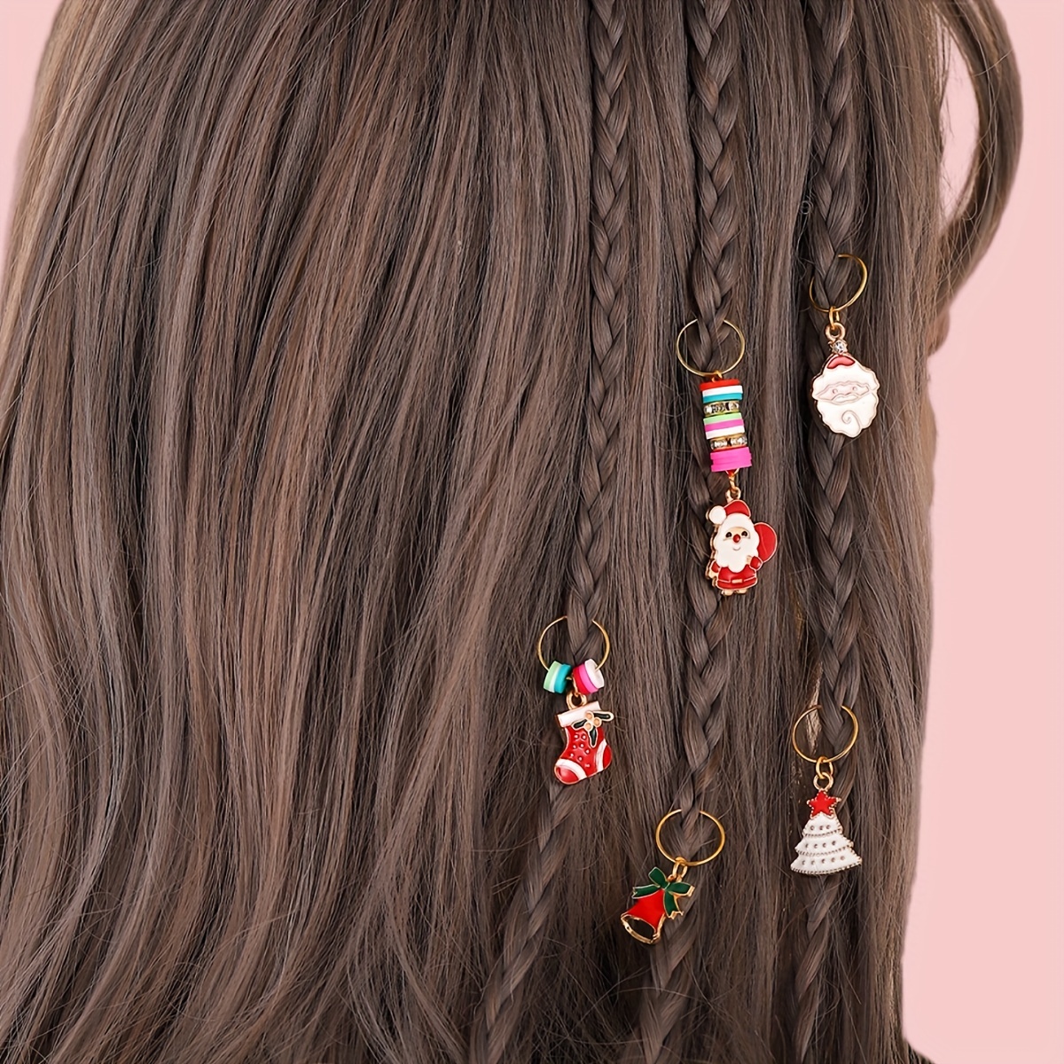 Christmas Decor Pendant Dreadlock Braid Hair Beads Braids - Temu