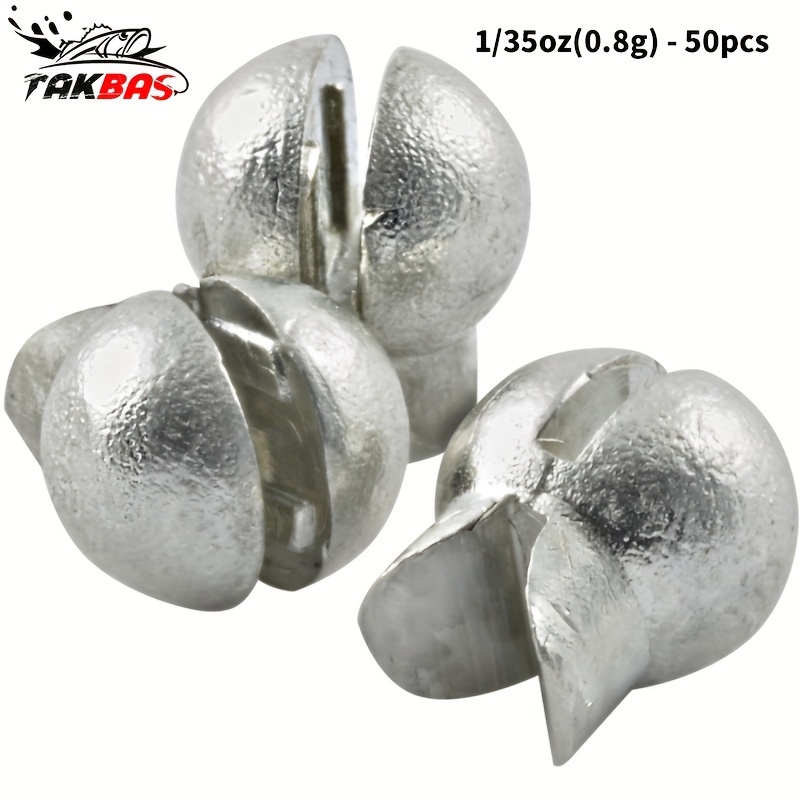 50/100pcs Removable Split Shot Sinker, Clip On Lead Sinker, Reusable Fly  Fishing Weight For Freshwater