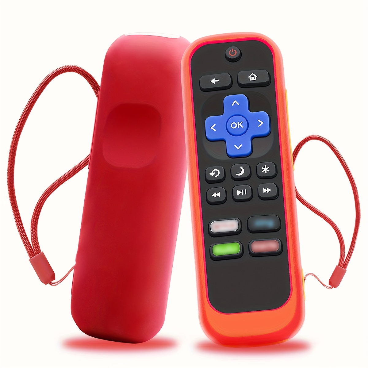 Funda Silicona para Mando TCL RCA RC802N ARC802N YUI1 Antideslizante  Carcasa de Protector Funda para Mando TCL Thomson 4K UHD Smart TV (Rojo)