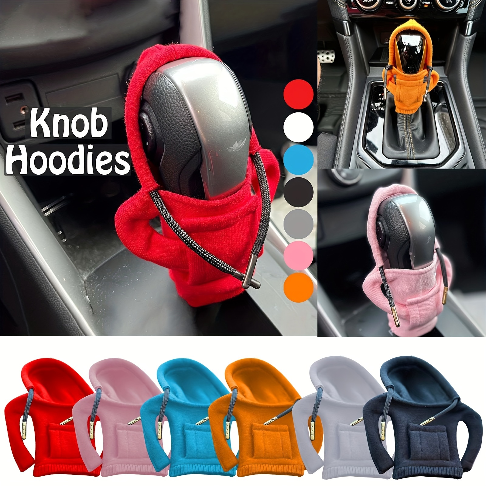 Car Gear Shift Cover Gear Handle Knob Hoodie Cover Decoration Fits