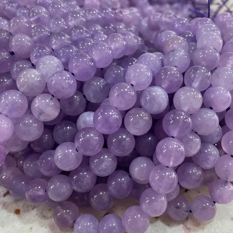 6/8/10mm Natural Purple Stone Lavender Charm Round Loose Beads For Jewelry  Making DIY Special Elegant Bracelets Necklace Handmade Craft Supplies