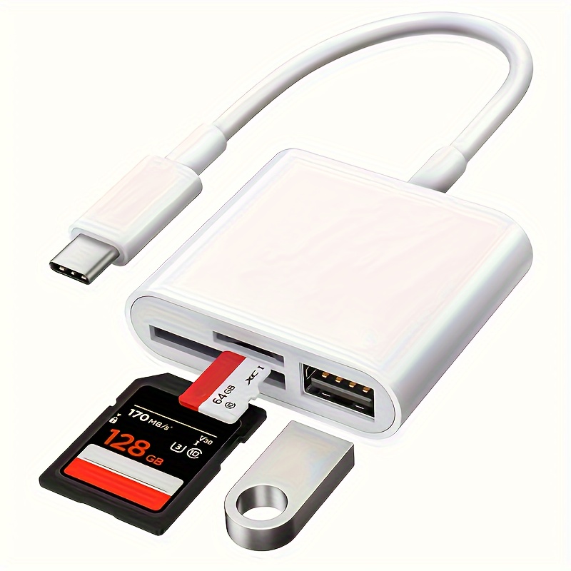 Lecteur de cartes SD, adaptateur de lecteur de cartes USB-C USB 3