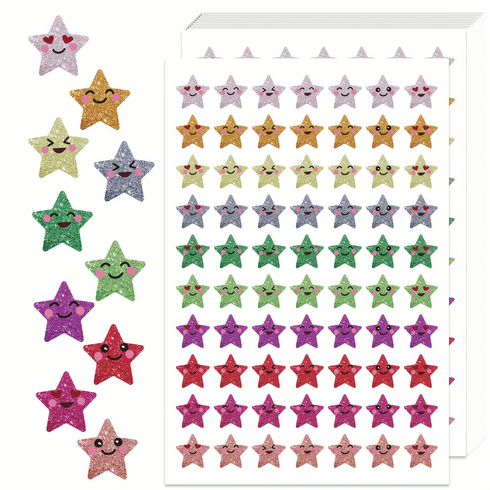 1440 pegatinas de estrellas, pegatinas de estrellas adhesivas, 1,3 cm  pegatinas de estrellas doradas pequeñas para profesores estudiantes,  álbumes de recortes, tarjetas de felicitación de bricolaje : :  Oficina y papelería