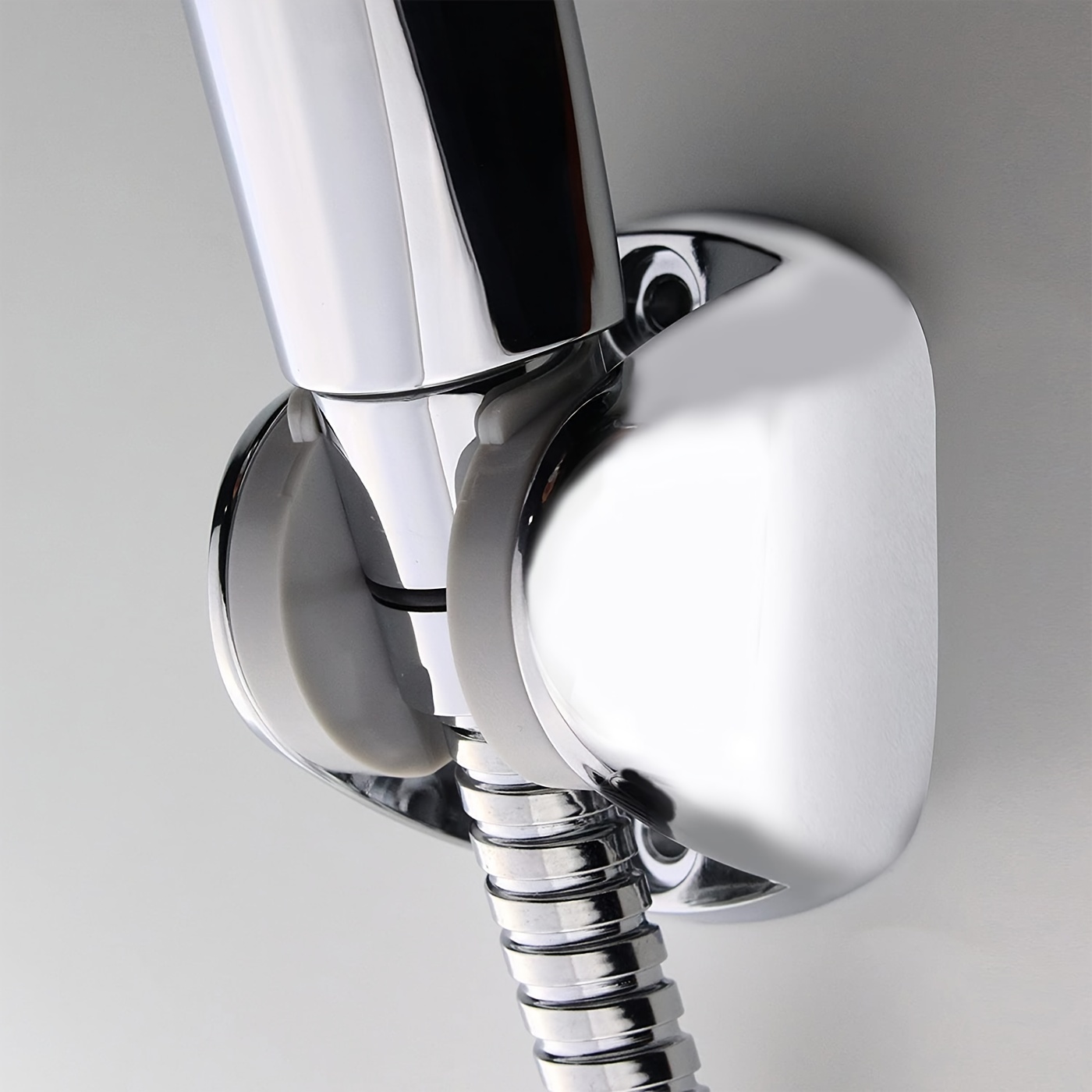  IIVVERR Cuarto de baño Aluminio Mano Ducha Cabeza Titular  Soporte de montaje en pared (Soporte de cabeza de ducha de mano de aluminio  para espacio de baño Soporte de montaje en