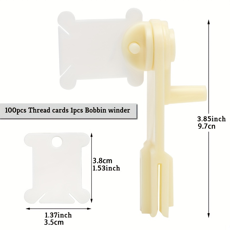 Plastic Floss Bobbins With Bobbin Winder For Cross Stitch - Temu