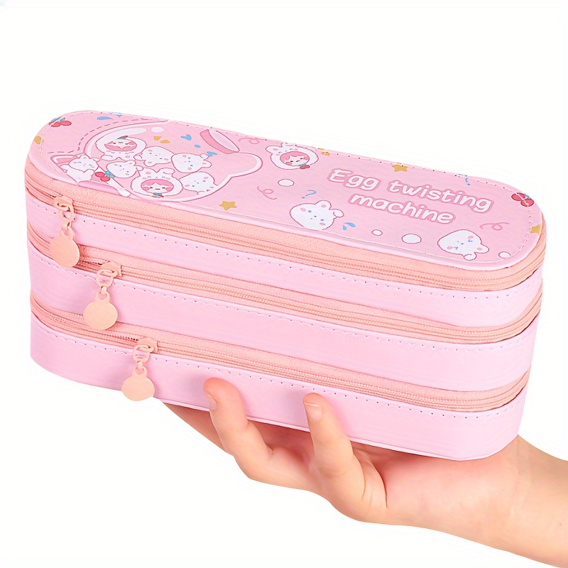 Pencil Case Girls Junior High School Students Double layer - Temu