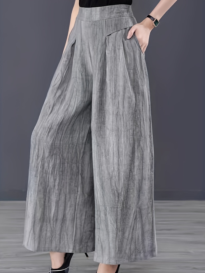 Women's Tie Dye Pleated Palazzo Wide Leg Causal Pants