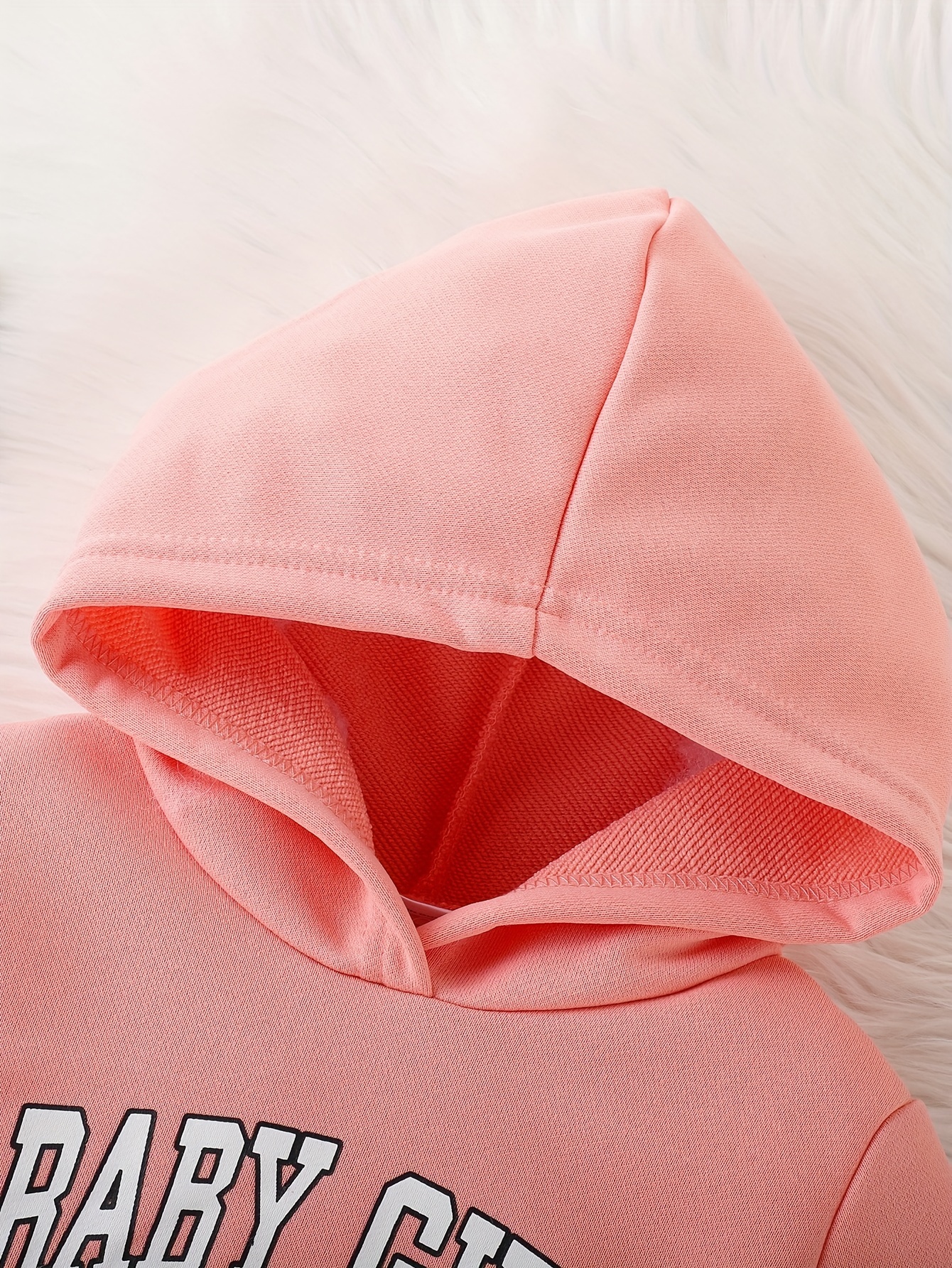 Kids Pink Printed Hoodie