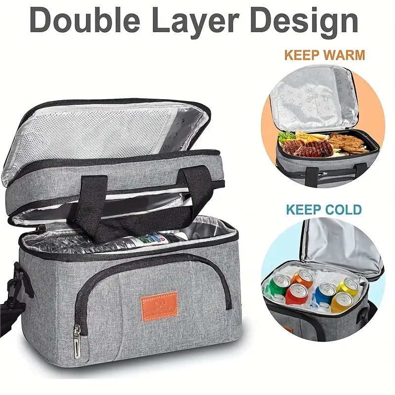 Double-layer Thickened Oxford Cloth Portable Insulation Bag, Ice Pack  Outdoor Picnic Bag, Lunch Bag, Waterproof Bag, Hand Wash, Insulated Lunch  Container Picnic Bag For Teenagers And Workers At School, Classroom,  Canteen, Back