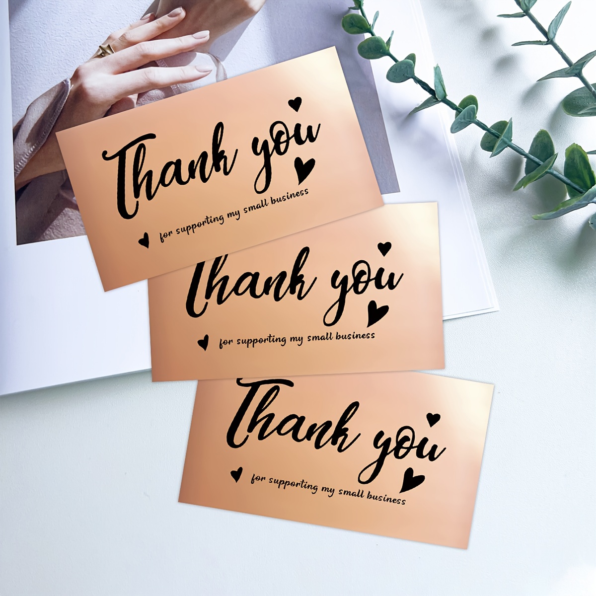 Laser Thank You Cards Thank You For Supporting My Small - Temu