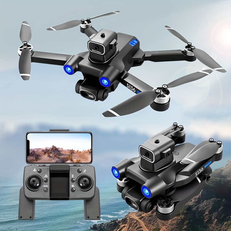 With 2 Batteries F199 Drone With Dual HD Electric Camera, Optical Flow  Positioning, Smart Obstacle Avoidance, Wind-Resistant, Stable  Flight.Perfect Fo