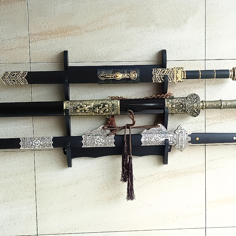 Décoration murale,Support mural à 1-2-3 couches, porte-épée de samouraï, support  Katana, décoration de la maison - Type 3-Tier - Cdiscount Maison