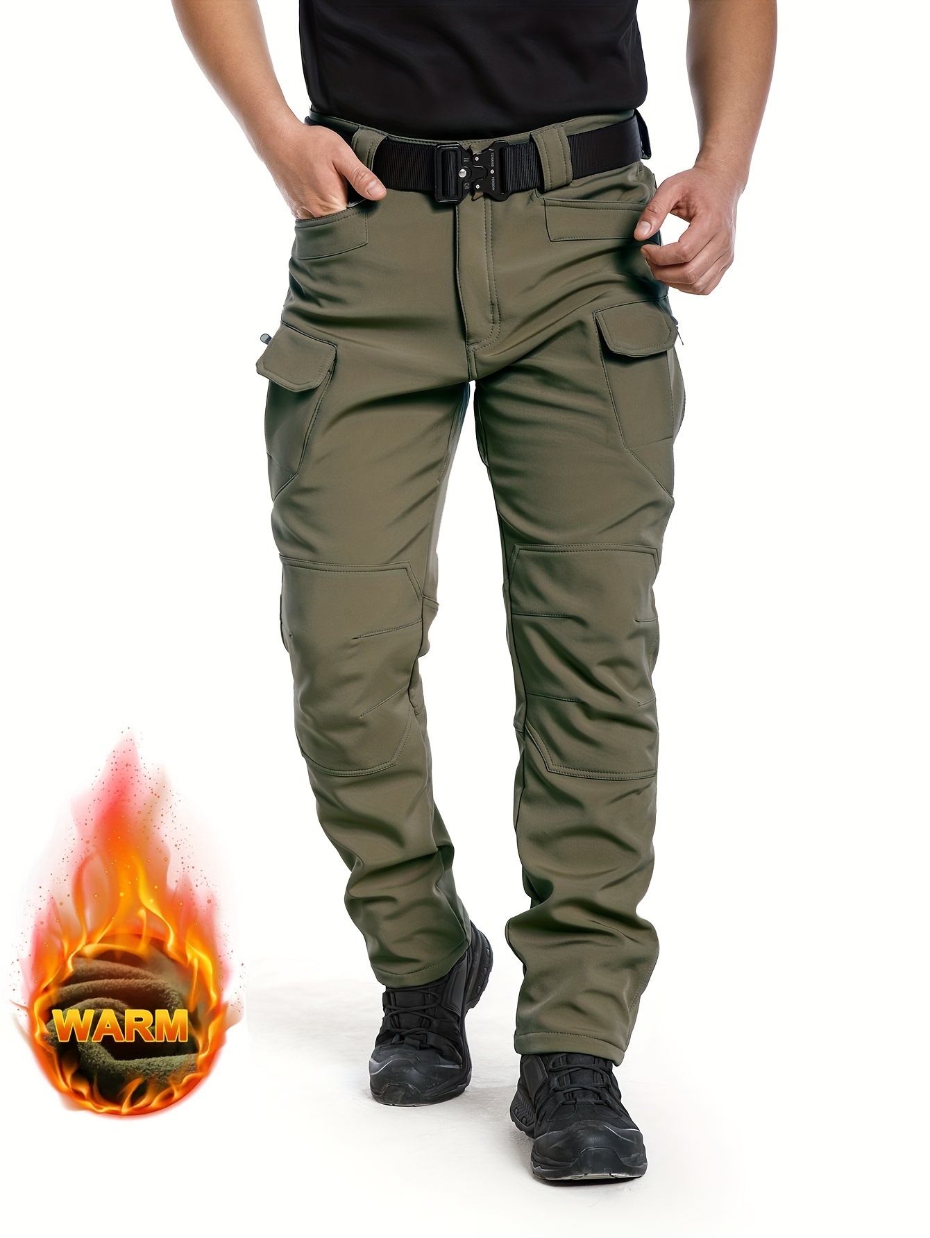 Men Tactical Cargo Pants Outdoor Hiking Soldier Multi Pocket Work Combat  Trouser