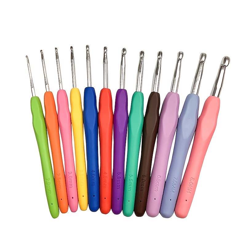 14pcs Colorful Soft Handle Crochet Hook Set - Lowest Price on Our Store