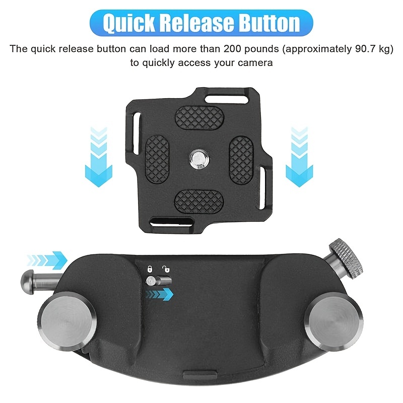Quick Release Plate Clamp Adapter Kamera Taille Gürtel Clip