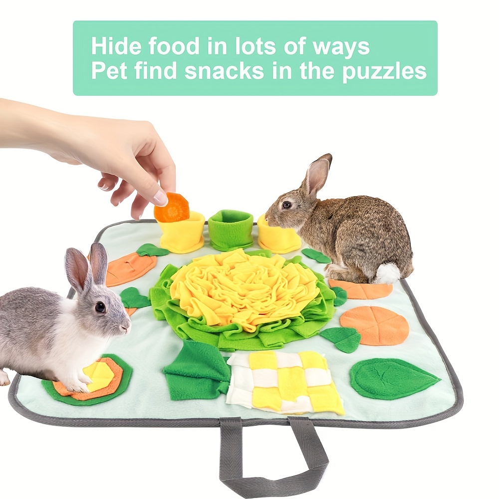 Interactive Foraging Fun: Rabbit Sniffing Pad Puzzle Toy Feeding Mat - Temu