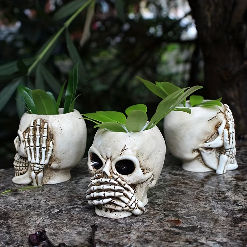 Pot de Fleur Gothique en Résine, Pots de Plantes Succulentes