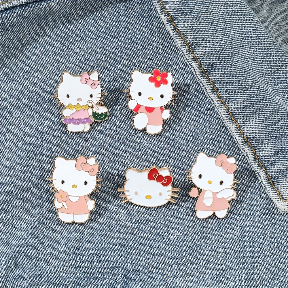 Anime Sanrio Hello Kitty Kuromi Enamel Pins Badge Backpacks Lapel Pin Jeans  Clothes Accessories Cartoon Jewelry Gift for Friend - AliExpress