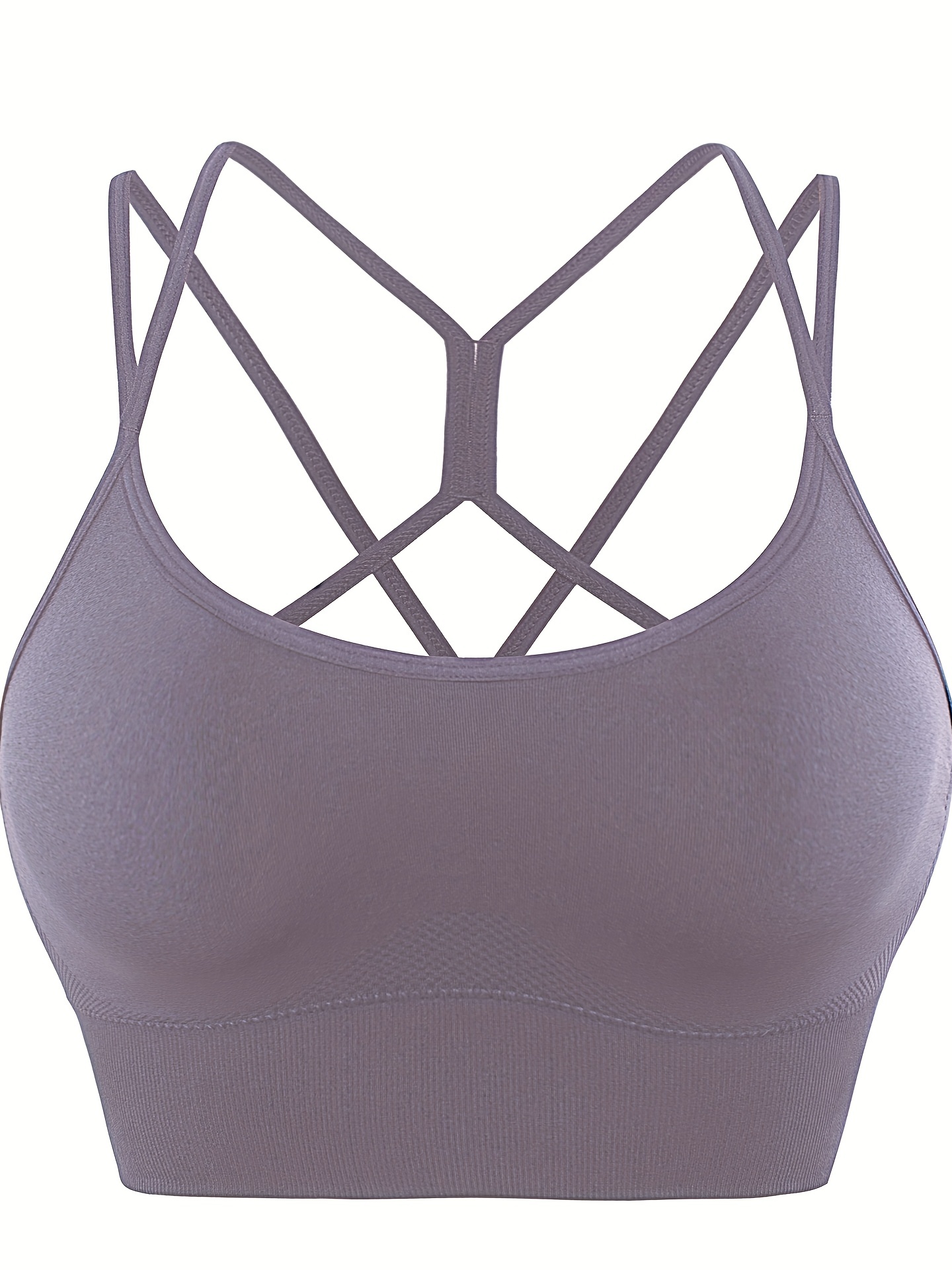 FITTIN Women's Strappy Padded Sports Bra - Yoga Bras for Women Spaghetti  Straps Yoga Bra Tops, A-C Cup, B-purple, XX-Large : : Clothing,  Shoes & Accessories